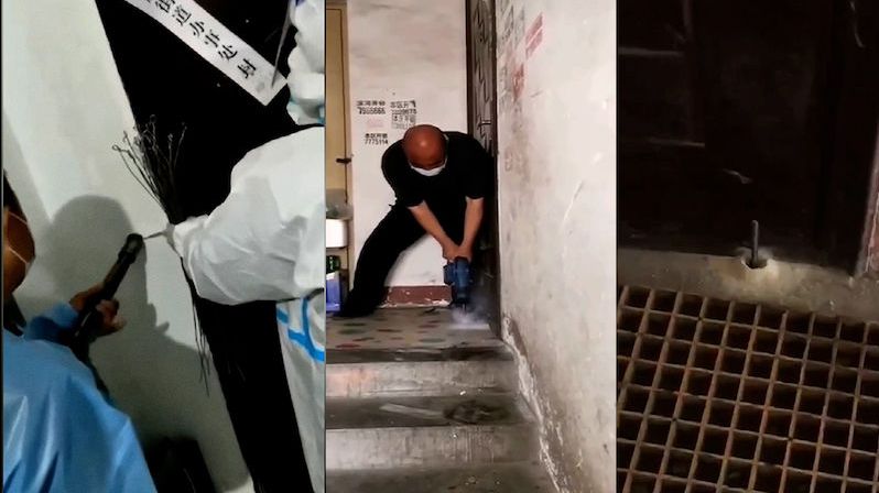 Jako ve vězení: Úřady v Číně zvenku zamykají lidi v bytech kvůli covidu